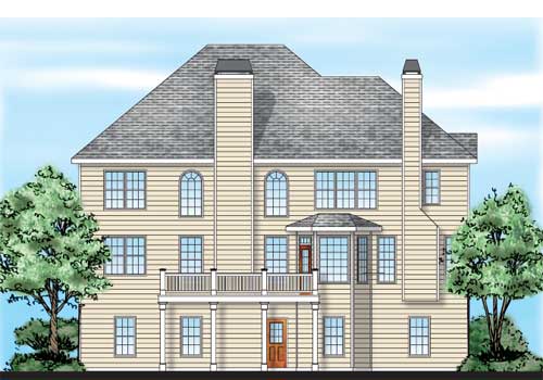 Ballard House Plan Rear Elevation