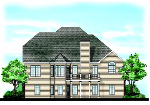 Defoors Mill House Plan Rear Elevation