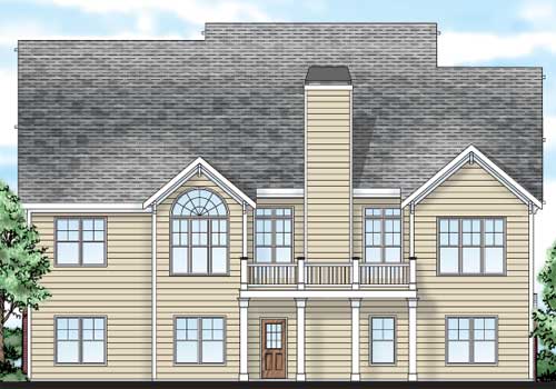 Holly Springs House Plan Rear Elevation