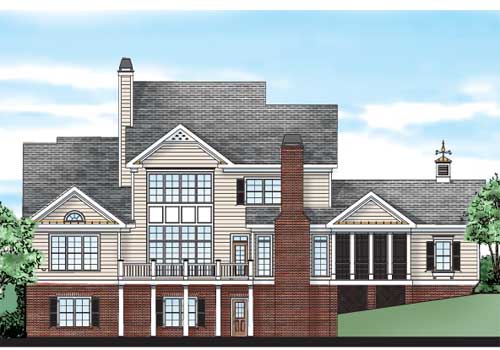 Baldwin Farm House Plan Rear Elevation