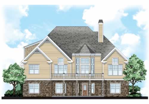 Maplewood House Plan Rear Elevation