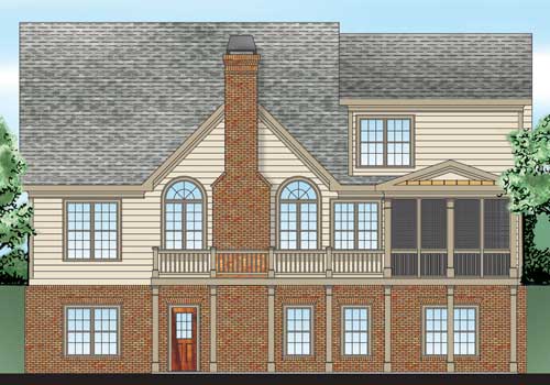 Azalea Park House Plan Rear Elevation