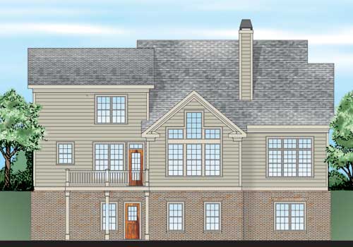 Kensington Park House Plan Rear Elevation