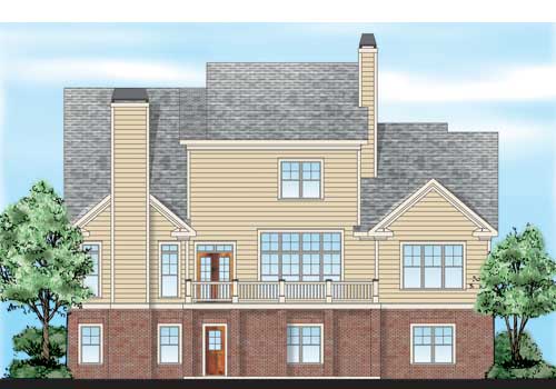 Crossville House Plan Rear Elevation