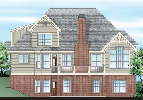 Hedgerow House Plan Rear Elevation