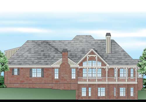 Orleans House Plan Rear Elevation