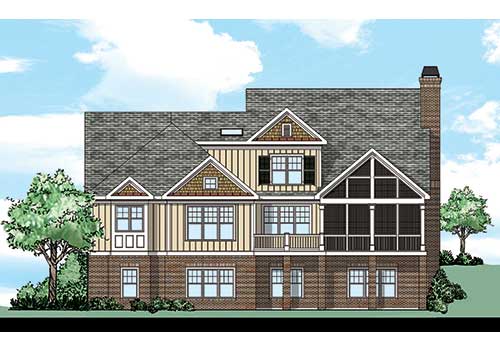 Azalea Farm House Plan Rear Elevation