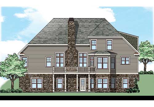 Glenview House Plan Rear Elevation