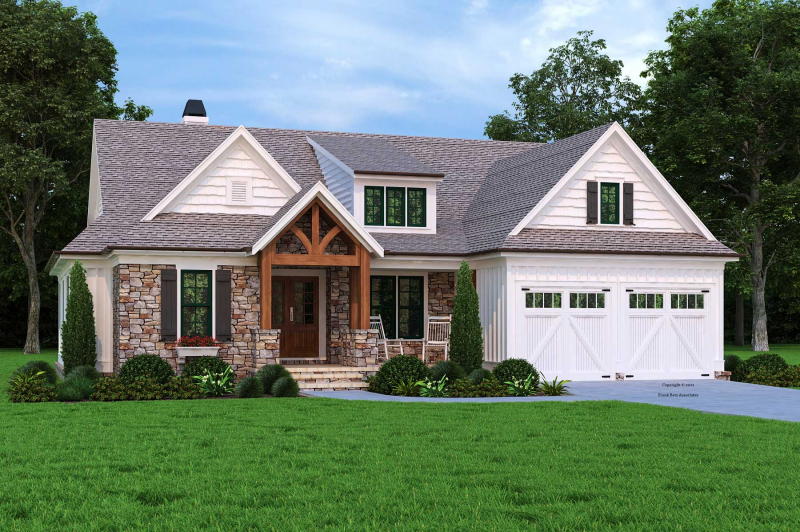 Taunton Place new home one level floor plan by Frank Betz