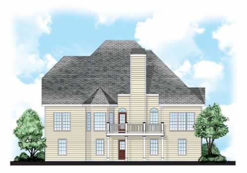 Brookhaven House Plan Rear Elevation