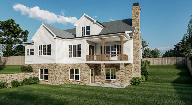 Kirkwood House Plan Rear Elevation